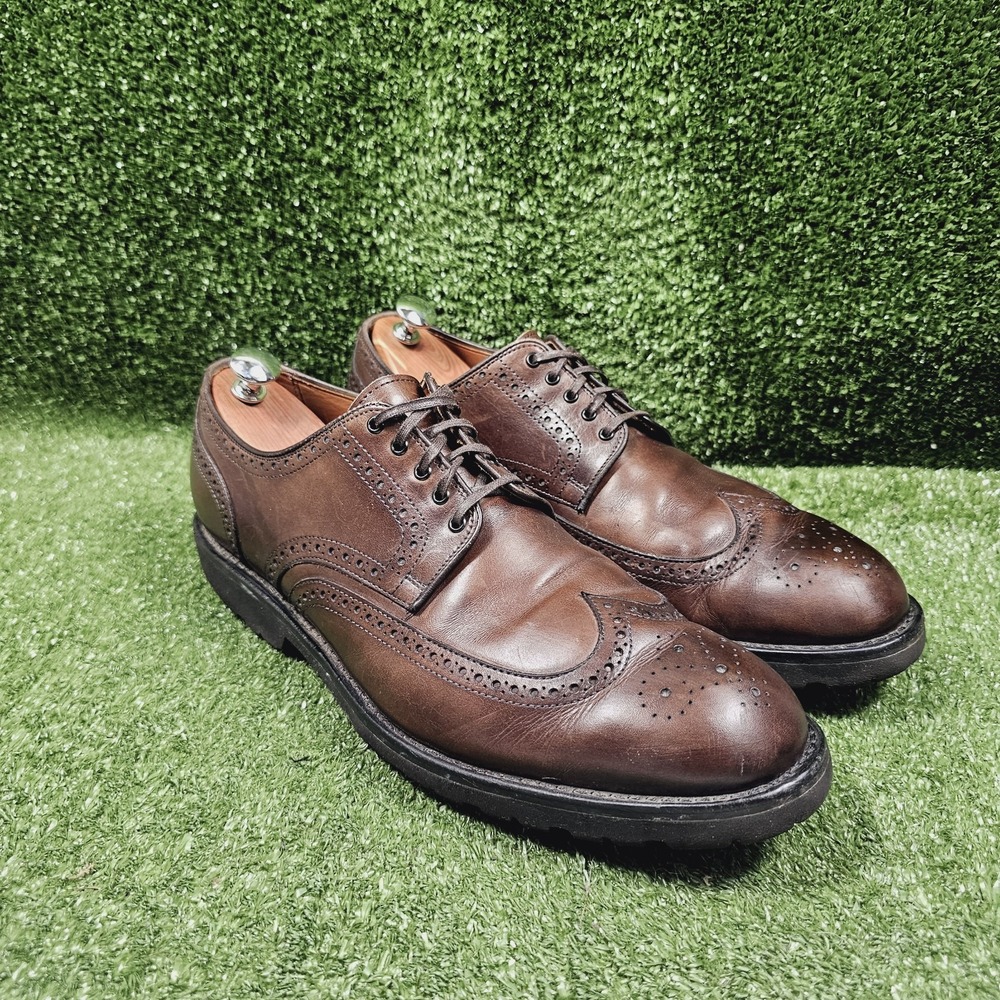 Allen Edmonds 'Tate' Brown Leather Wingtip Oxfords Dress Shoes Mens Size 13 D